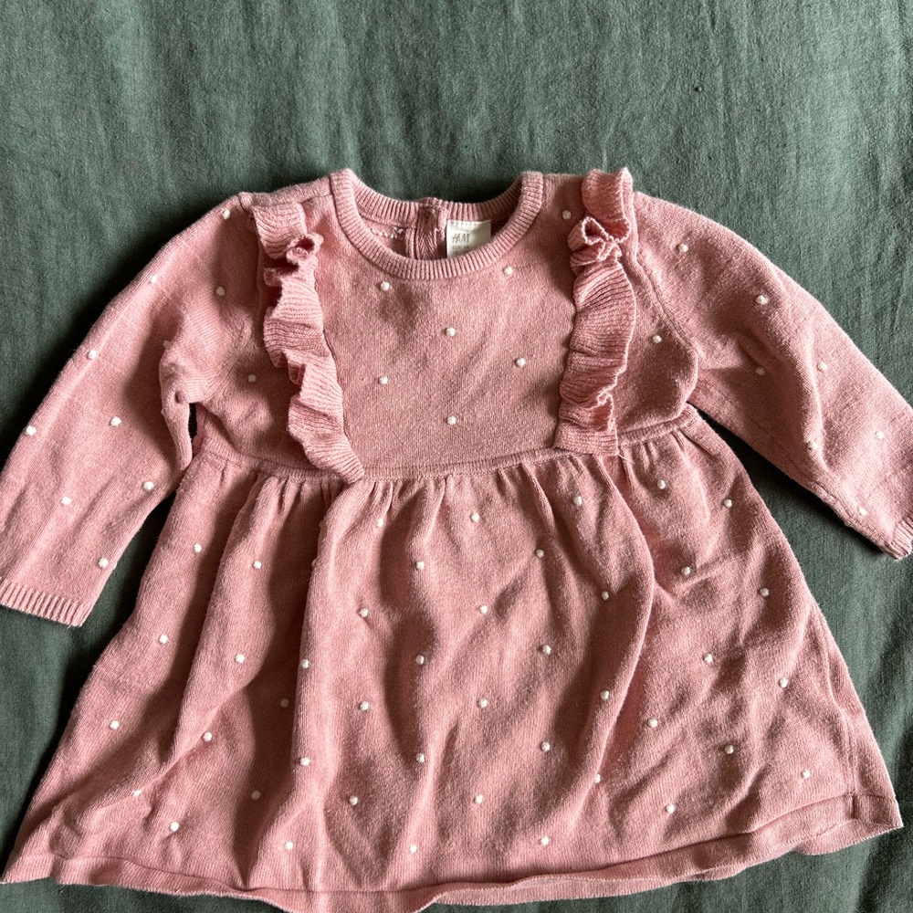 Pink Ruffled Kids Dress